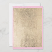 Glam wit goud roze elegante bloemen verjaardag kaart (Achterkant)