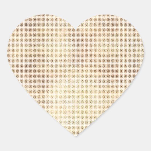 Glam Wit Goud Sparkle Hart Sticker (Voorkant)