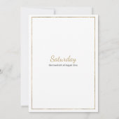 Glam wit goud zilver glitter luxe bruiloft kaart (Achterkant)