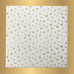 Glam Wit Gouden Sterren Tegeltje<br><div class="desc">Witte tegel met gouden sterren.</div>