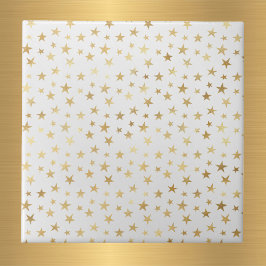 Glam Wit Gouden Sterren Tegeltje