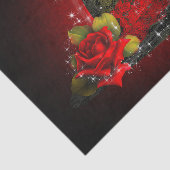 Glam Witch Pet Lacy Black & Red Sparkle Party Tissuepapier (Detail)