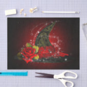 Glam Witch Pet Lacy Black & Red Sparkle Party Tissuepapier (Craft)