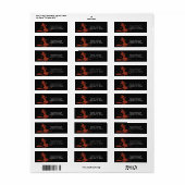 Glam Witch vliegt op Broom Halloween Party Etiket (Full Sheet)