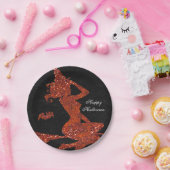 Glam Witch vliegt op Broom Halloween Party Papieren Bordje (Feest)