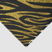 Glam Zebra Strepen & Gouden Faux Glitter Tissuepapier (Detail)