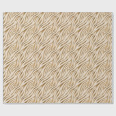Glam Zebra Stripes Patroon Safari Gold ID1151 Cadeaupapier (Vlak)