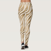 Glam Zebra Stripes Patroon Safari Gold ID1151 Leggings (Achterkant)