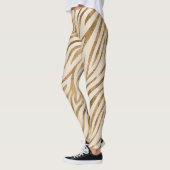 Glam Zebra Stripes Patroon Safari Gold ID1151 Leggings (Links)