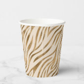 Glam Zebra Stripes Patroon Safari Gold ID1151 Papieren Bekers (Rechts)