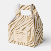 Glam Zebra Stripes Safari Bedankt Gold ID1151 Bedankdoosjes (Voorkant Zijde)