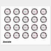 Glam zebraprint en roze sticker voor Sweet 16-fees (Vel)