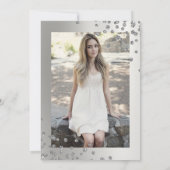 Glam Zilver Chic Glitter Foto Zoet 16 Kaart (Achterkant)