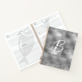 Glam Zilver Monogram Receptenboek Notitieboek (Binnen)