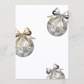 Glam Zilver Oud en Nieuwjaarsfeest Kaart (Achterkant)