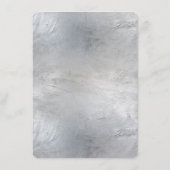 Glam Zilveren Bruiloft Menu (Achterkant)