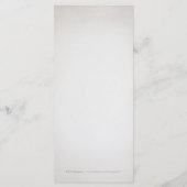 Glam zilveren glitter deco vintage bruiloft menu (Achterkant)