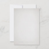 Glam zilveren glitter deco vintage bruiloft RSVP (Achterkant)