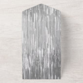 Glam Zilveren Glitzy Sparkle Bruiloft All In One Uitnodiging (Buitenkant)