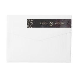 Glam zwart faux goud glitter monogram