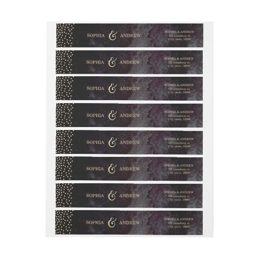 Glam zwart faux goud glitter monogram (Vel)