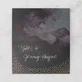 Glam zwart faux goud glitter plaats kaarten plaatskaartje (Buitenkant ongevouwen)