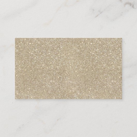 Glam zwart faux goud glitter plaats kaarten plaatskaartje (Achterkant)