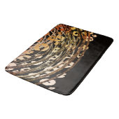 Glam Zwart Goud Bronzen Cheetah Leopard Print Chic Badmat (Gekanteld)