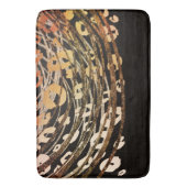 Glam Zwart Goud Bronzen Cheetah Leopard Print Chic Badmat (Voorkant Verticaal)