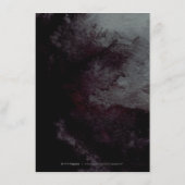 Glam zwart goud glitter kalligrafie accommodatie informatiekaartje (Achterkant)