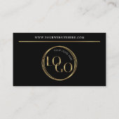 Glam Zwart & Goud Laten we een sociale media QR-co Visitekaartje (Achterkant)