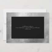 Glam Zwart & Metallic Zilver Save the Date (Achterkant)