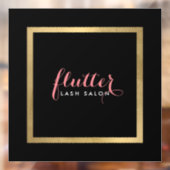 Glam Zwart Roze Gouden Salon, Boetiek Raamsticker (Vel 2)