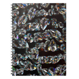 Glam Zwart Wit Diamond Crystal Pareltjes Print Notitieboek