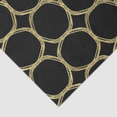 Glam & zwarte ringing Modern Glam Party Tissuepapier (Detail)