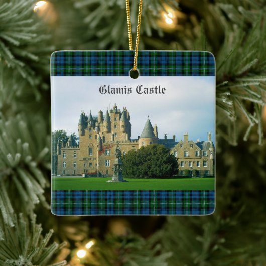 Glamis Castle Angus Scotland Schilderachtig Keramisch Ornament (Boom)