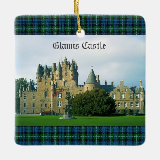 Glamis Castle Angus Scotland Schilderachtig Keramisch Ornament (Voorkant)