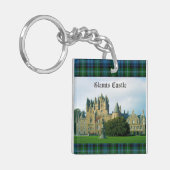 Glamis Castle Angus Scotland Schilderachtig Sleutelhanger (Voorkant Links)