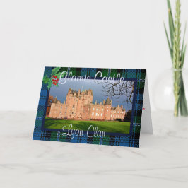 Glamis Castle - Lyon Clan Tartan Kerstvakantie Kaart