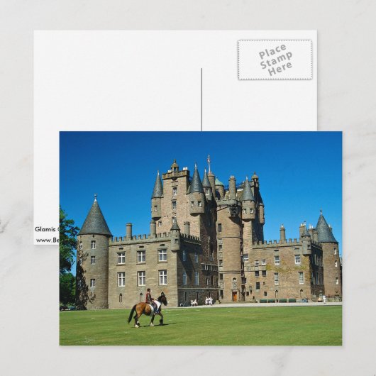 Glamis Castle, Schotland Briefkaart (Voorkant / Achterkant)