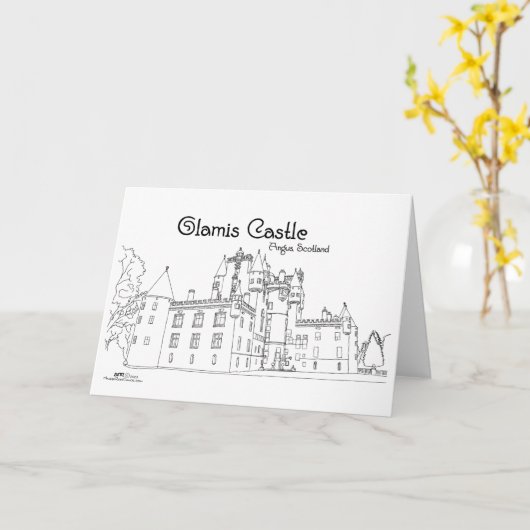 Glamis Castle Scotland Kaart (Gele Bloem)