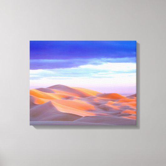 Glamis Sand Dunes bij zonsondergang Canvas Afdruk (Voorkant)