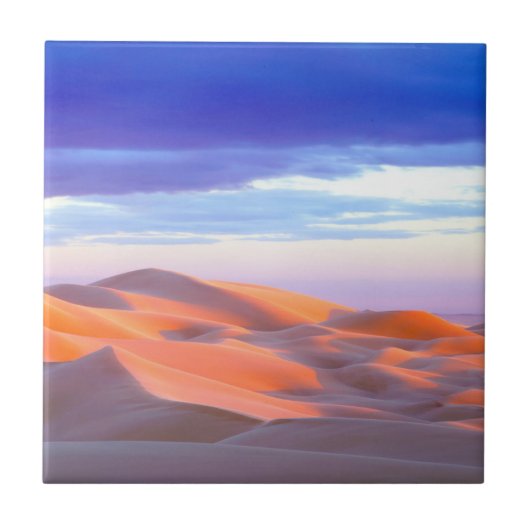 Glamis Sand Dunes bij zonsondergang Tegeltje (Voorkant)