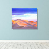 Glamis Sand Dunes tegen zonsondergang Canvas Afdruk (Insitu (Houten vloer))
