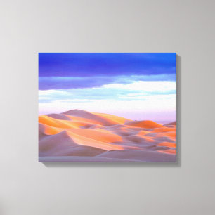 Glamis Sand Dunes tegen zonsondergang Canvas Afdruk