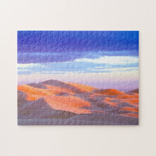 Glamis Sand Dunes tegen zonsondergang Legpuzzel (Horizontaal)