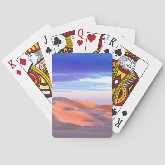 Glamis Sand Dunes tegen zonsondergang Pokerkaarten (Achterkant)