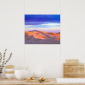 Glamis Sand Dunes tegen zonsondergang Poster (Keuken)