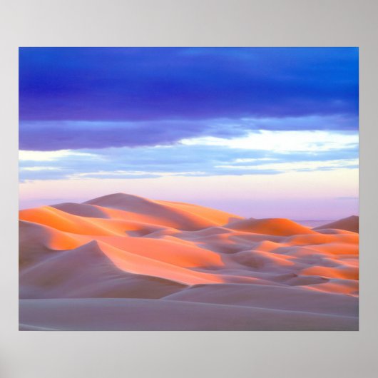 Glamis Sand Dunes tegen zonsondergang Poster (Voorkant)