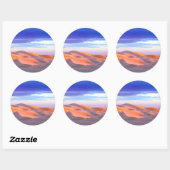 Glamis Sand Dunes tegen zonsondergang Ronde Sticker (Vel)